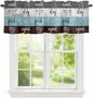 Laundry Rules Valances for Windows, Retro Blue White Wood Board Grain Kitchen by Unknown