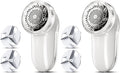 Bymore Fabric Shaver, Lint Remover, Lint Shaver Defuzzer Sweater Shaver for Clothes and Furniture with AC Adapter Pill Fuzz Remover-White (Pack of 2)