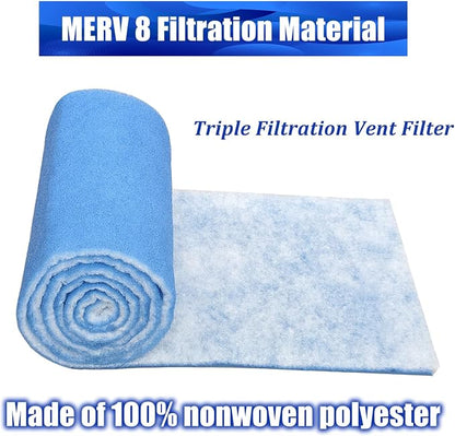 Air Vent Filters Roll, MERV 8 Triple Filtration Vent Filter Material - Image 3