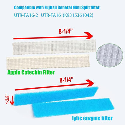 4-pack Filters Compatible with Fujitsu General UTR-FA16 and UTR-FA16-2 - Image 2