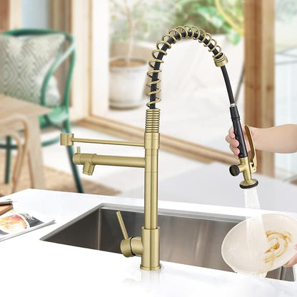 Brushed Gold Kitchen Faucet - Image 4
