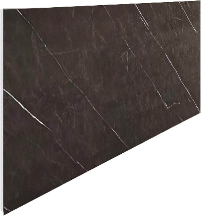 Dundee Deco Faux Marble Wall Panels - 2 ft X 4 ft - Glossy, Waterproof Indoor Wall Cladding - Chocolate Brown, White Veins - Set of 4 - Covers 31 sq ft