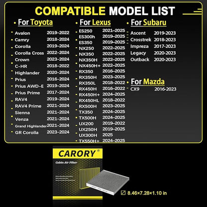 Cabin Air Filter w/Activated Carbon - Image 2