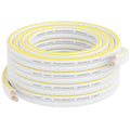 18AWG Speaker Wire 25 FT, 18 Gauge Audio Security Alarm Hookup Control Low Voltage Cable, Home Theater Wire, Automotive Wire, White Cord with Yellow Polarity Marker, CCA, 2 Conductors Electrical Wire