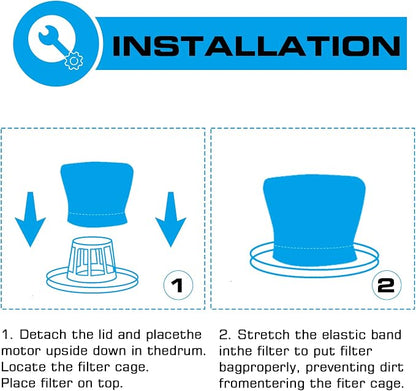3 Pack VRC2 Cloth Filter for Vacmaster 1.5 to 3.2 Gallon Wet/Dry Vacuums - Image 6
