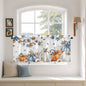 Navy Blue Pumpkin Fall Kitchen Tier Curtains 24 Inch Long 2 Panel Set, Rod by Unknown