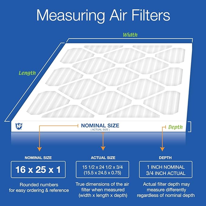 Nordic Pure 16x25x1 Pleated Air Filters MERV 14 Plus Carbon 4 Pack - Image 2