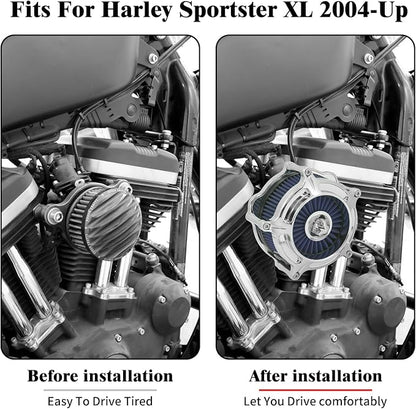 HDBUBALUS Motorcycle Air Filter Air Cleaner Intake System Cleaner Fit - Image 2