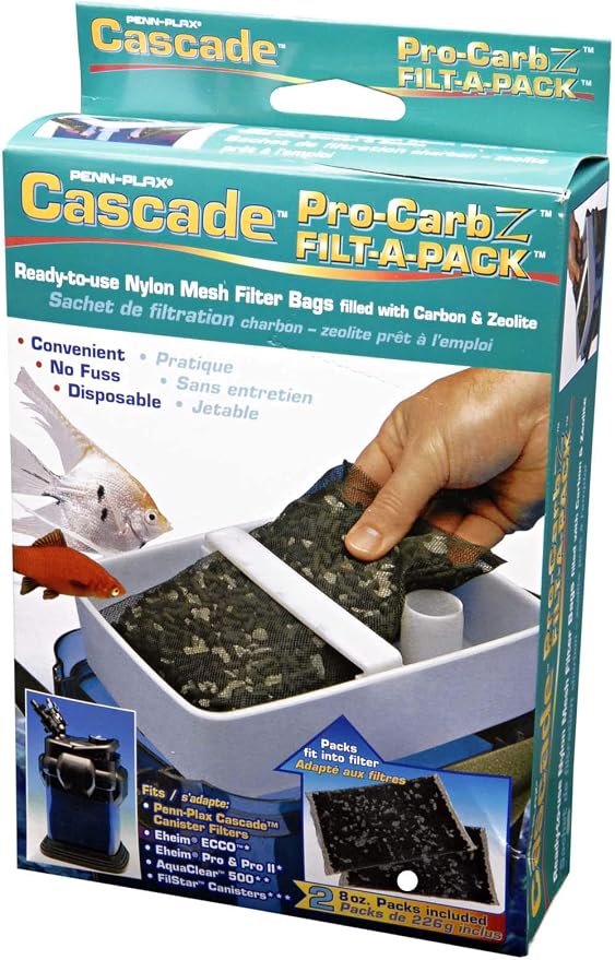 Penn-Plax Cascade 8 Oz Pro-C Mixed Aquarium Canister Filter Media Bag – 2-Pack - Image 2