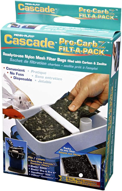 Penn-Plax Cascade 8 Oz Pro-C Mixed Aquarium Canister Filter Media Bag – 2-Pack - Image 2