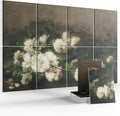 Wall Art Acoustic Panels,47''X31''Sound Absorbing Panels-8-Pack with 50 Adhesive Tabs, Decorative Sound Absorbing Panels for Living Room and Recording Studio, Offices-Stilleven met gitaar en rozen