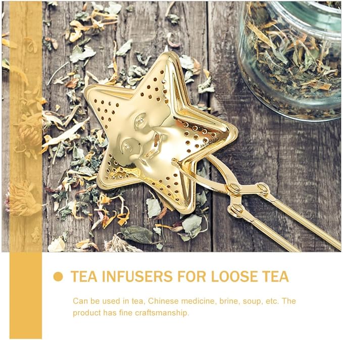 Luxshiny Stainless Steel Tea Infuser Strainer Clamp Design Convenient Portable - Image 5