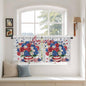 Independence Day Kitchen Tier Curtains 36 Inch Long 2 Panel Set, Rod Pocket by Unknown