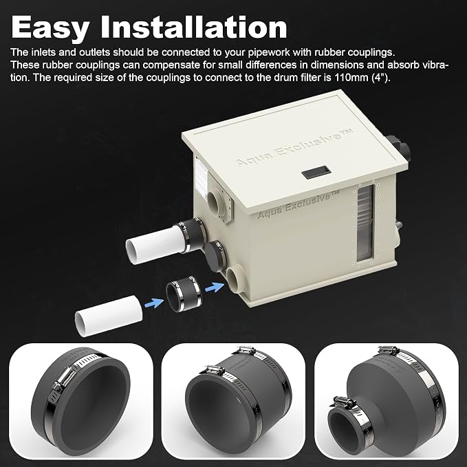 Rotary Drum Filter | RDF 8000GPH | Fully Automatic Water Filter System | Koi - Image 5