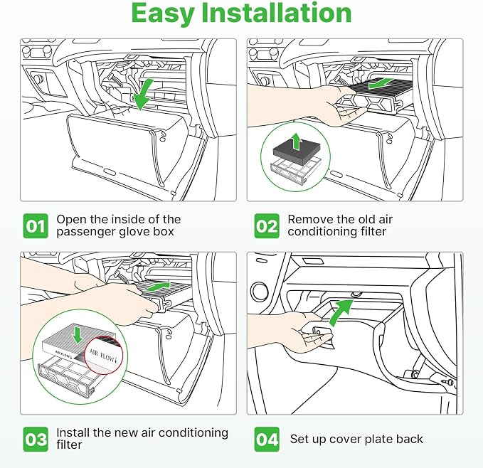 1*Engine Air Filter+2*Cabin Air Filters Set Fit - Image 7