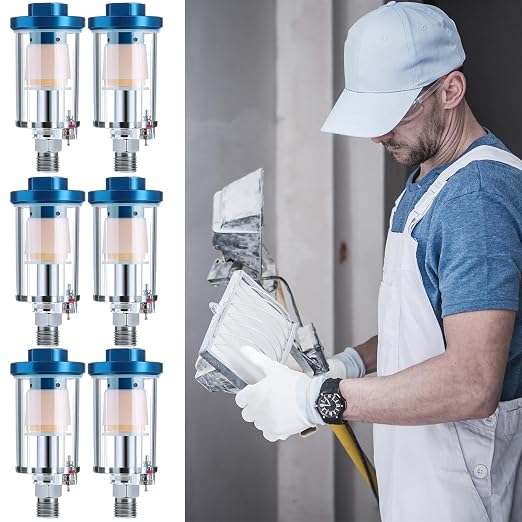 Mudder 14 Pcs Compressed Air Filter Water Oil Separator 1/4 Inch NPT Inlet and - Image 4