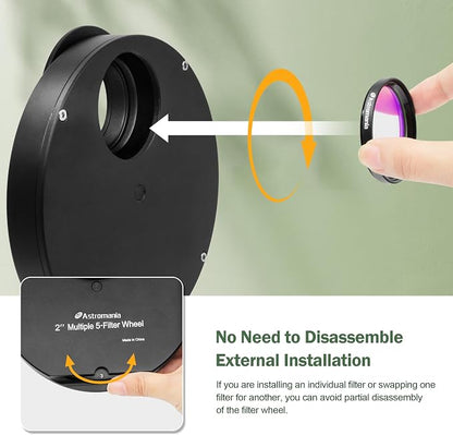 Astromania Telescope Filter Wheel Holder, Filter Wheel Drawer Compatible - Image 5