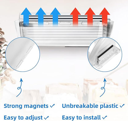 2 Pack Adjustable Air Vent Deflector, 9”-15” Transparent Deflector - Image 3