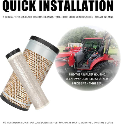 10560411400 19480413500 Outer & Inner Air Filter Fit - Image 6