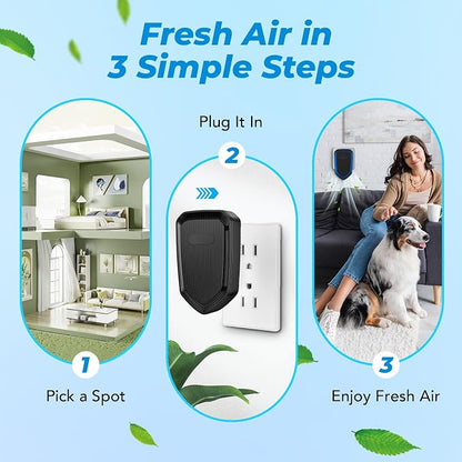Air Ionizers Plug In Negative Ion Air Purifiers Quiet Air Freshener - Image 6