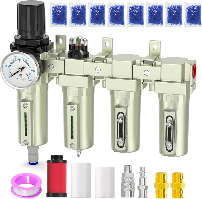 Industrial Grade 4-Stage Air Drying System, 1/2" NPT by BOGERDACK