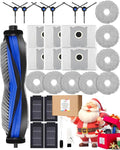 T50 PRO Omni Accessories, 27pcs Replacement Parts Kit for ECOVACS DEEBOT T50 Omni/T50 PRO Omni, Accessory Set with 1 Main Brush, 6 Side Brushes, 8 Mop Pads, 4 HEPA Filters, 6 Dust Bags & Bucket Brush