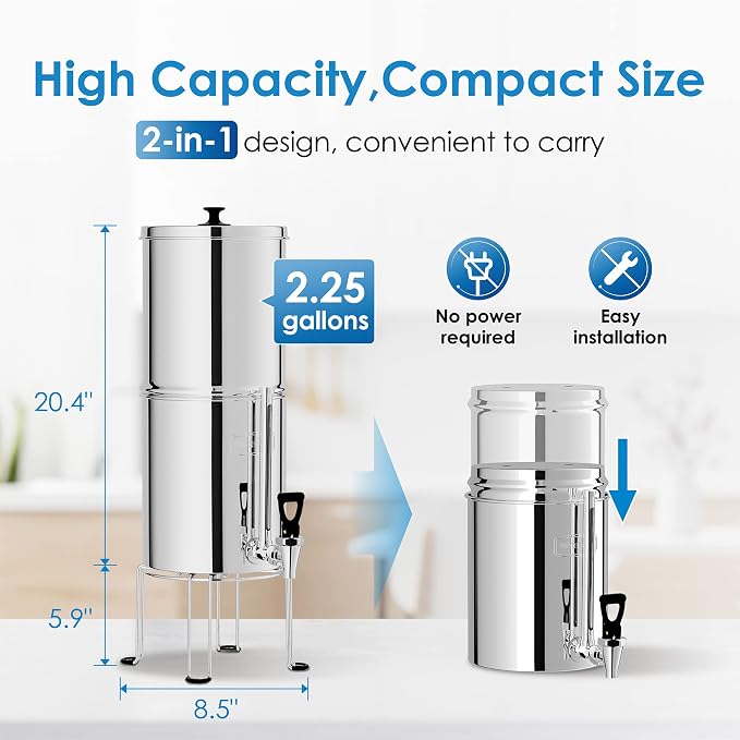 Waterdrop Water Filter System, NSF/ANSI 42&372 Standard, 2.25G Stainless-Steel - Image 6