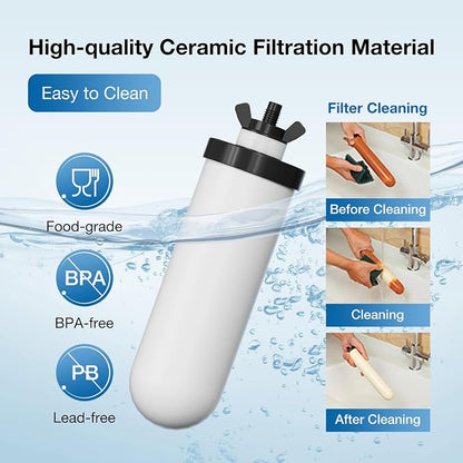 8.46-Inch 3-Stage Filtration Ceramic Purification Elements NSF/ANSI 42&372 - Image 5