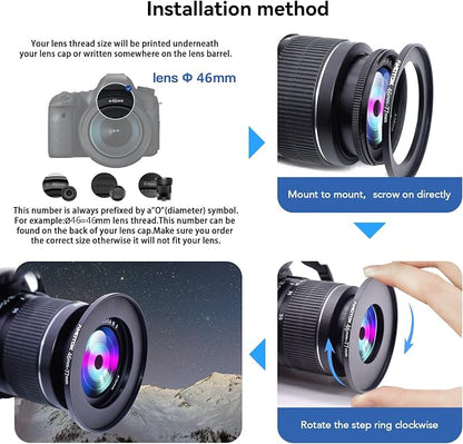 46mm Lens to 77mm Camera Lens Adapter, 46mm to 77mm Filter Step-Up Adapter Ring - Image 5