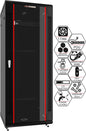 Sysracks 22U Wall Mount Server Rack Cabinet, 19” Locking Network Rack, 24” Deep by SYSRACKS