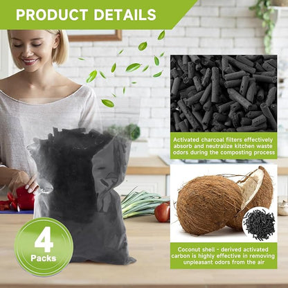 2-Pack Odor Absorbing Activated Charcoal Filter Refills - Image 2