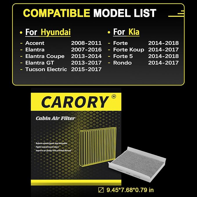 Cabin Air Filter w/Activated Carbon - Image 2