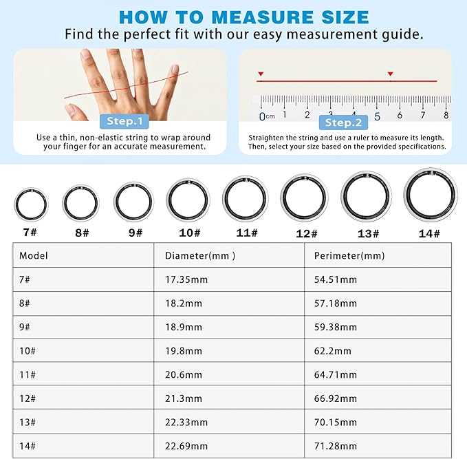 S SECRETTOP Smart Ring for Women Men, Activity Tracker, SpO2, Heart Rate Monitor, Sleep Monitoring, IP68 Waterproof Fitness Ring for iOS & Android (Silver 13)