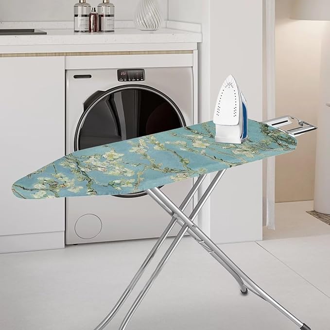 ZCFYGDX William Morris Prints Ironing Board Cover 3 Nylon Buckle Fastening Easy to Install Iron Decor Covers Standard with Elastic Edge Scorch Resistant Protective Covers for Iron Board 17x49 Inch
