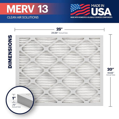 BNX TruFilter 20x25x1 MERV 13 AC Furnace Air Filter - Image 2