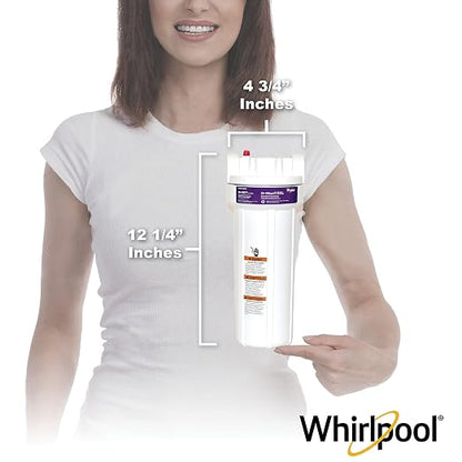 Whirlpool 10" x 2.5" Whole House Water Filter Housing, Stainless Steel 3/4" - Image 3
