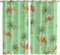 2 Panel Kitchen Cafe Curtains, Desert Camels Sunlight Filtering Nature Air by Hokiten