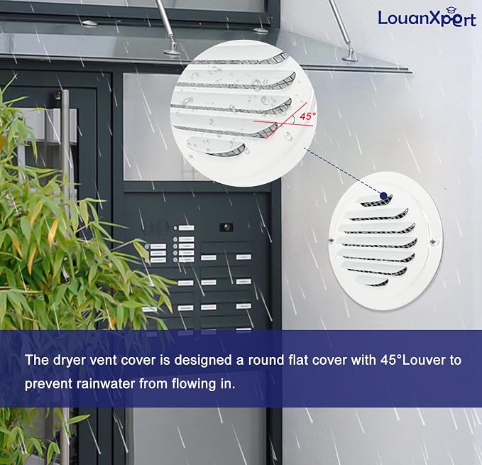 4 Inch Round Air Vent Covers, LouanXpert Stainless Steel Soffit Vent Covers - Image 6