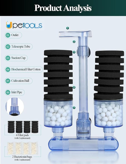 UPETTOOLS Aquarium Biochemical Sponge Filter - Image 2