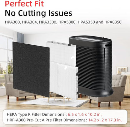 HPA300 HEPA Filter Replacement for Honeywell Air Purifier 6 HEPA R Filters and - Image 4