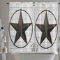Vintage Farm Western Star Window Valance Curtains, 2 Panel by IDOWMAT