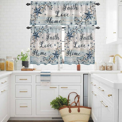 Vintage Farmhouse Kitchen Curtains Set 3 Piece - Image 3