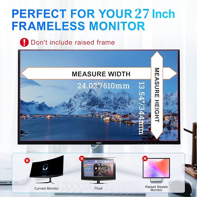 2Pack Magnetic 27 Inch Privacy Screen - Image 5