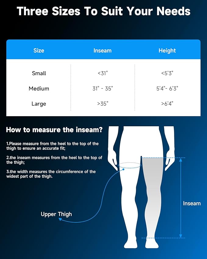 beoka Leg Massager for Circulation and Pain Relief, Leg Recovery System for Fast Recovery, Cordless Air Compression Boots with 3 Modes 5 Intensities for Athletes Runners and Travelers-M