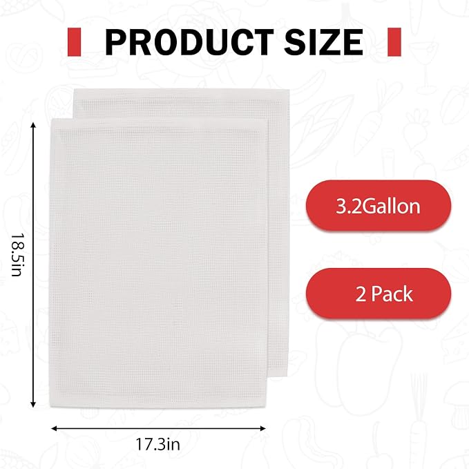 CAELUM 3.2 Gallon Capacity Fruit and Wine Press Filter Bag - Image 2