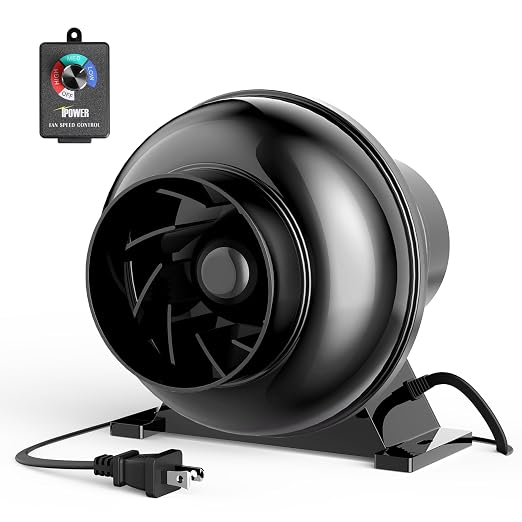 InfiniPower 4 Inch 195 CFM Inline Ventilation Variable Fan Speed Controller by InfiniPower