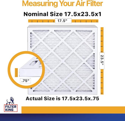 Filter King 17.5x23.5x1 Air Filter | 4-PACK | MERV 13 HVAC Pleated A/C Furnace - Image 2