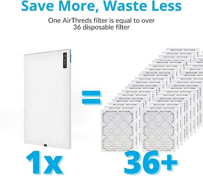 AirThreds 20x30x1 Air Filter for AC HVAC Furnace, Machine Washable & Dryer - Image 5