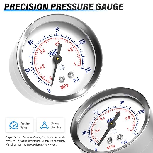 TAILONZ PNEUMATIC 1/4 Inch NPT Air Filter Pressure Regulator Combo Piggyback - Image 7
