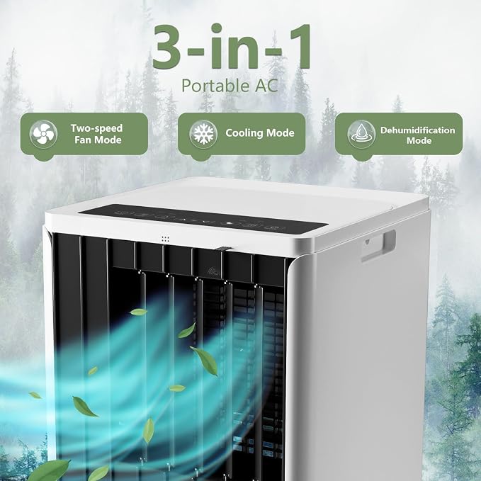 Portable AC Unit with 8000 BTU Cooling, Remote Control & 24-Hour Programmable - Image 3